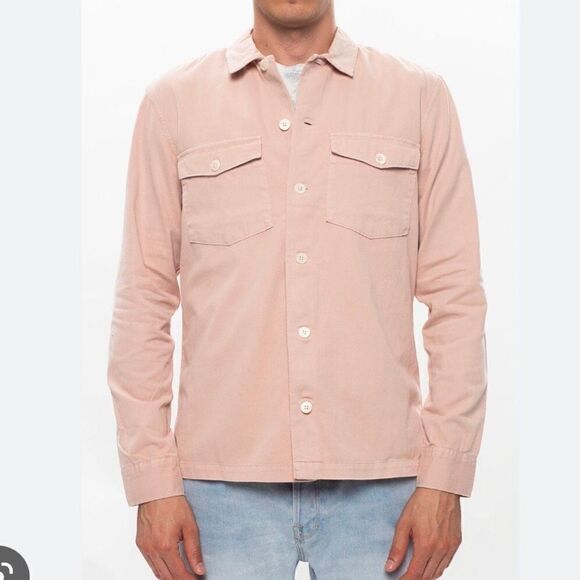 ALL SAINTS Spotter Pink Button Down Casual Long‎ Sleeve Shirt Sz XS - Picture 1 of 8